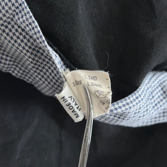 Sulka 100% Linen Pleated Shorts in Black Men's Size 38(tag size 40) - Picture 9 of 11